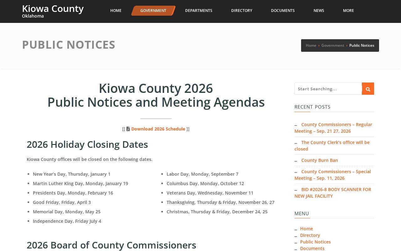 Kiowa County most wanted public notices and warrant records source