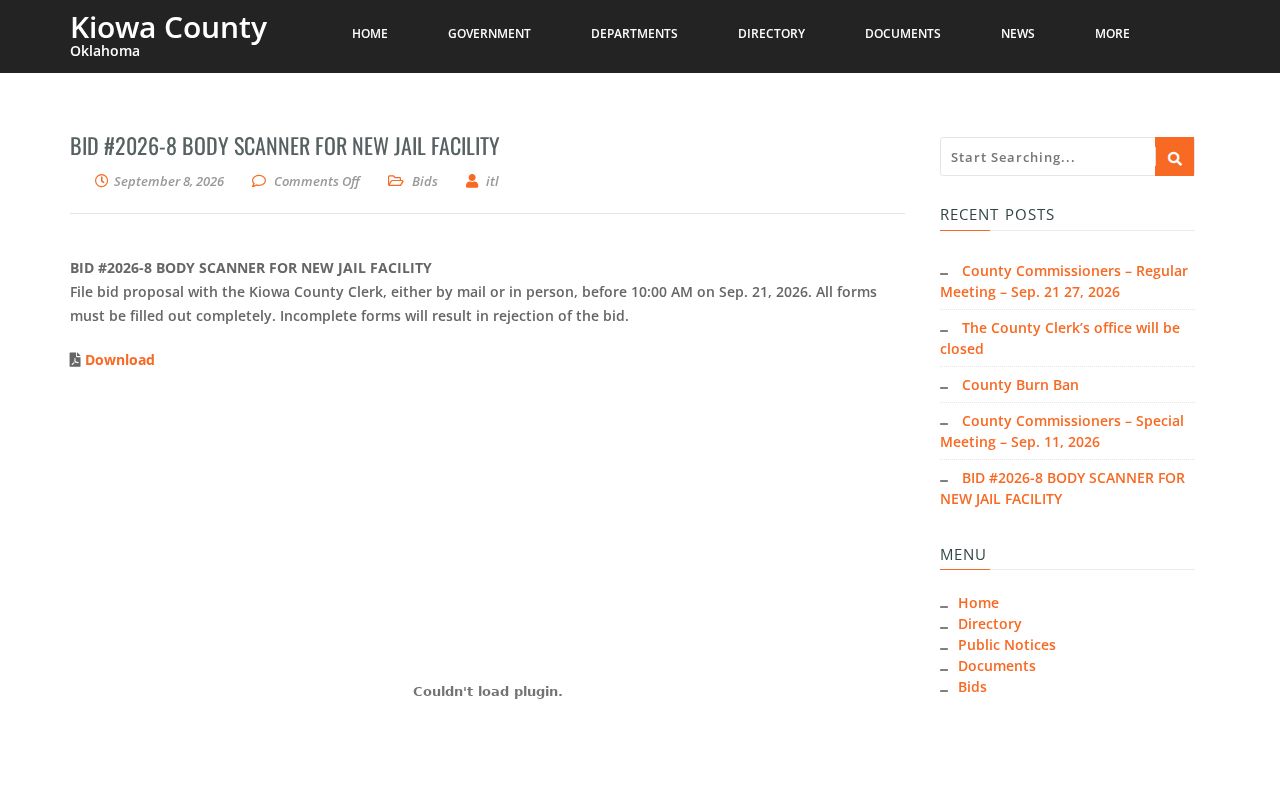 Kiowa County Lone Wolf warrant records and detention facility context