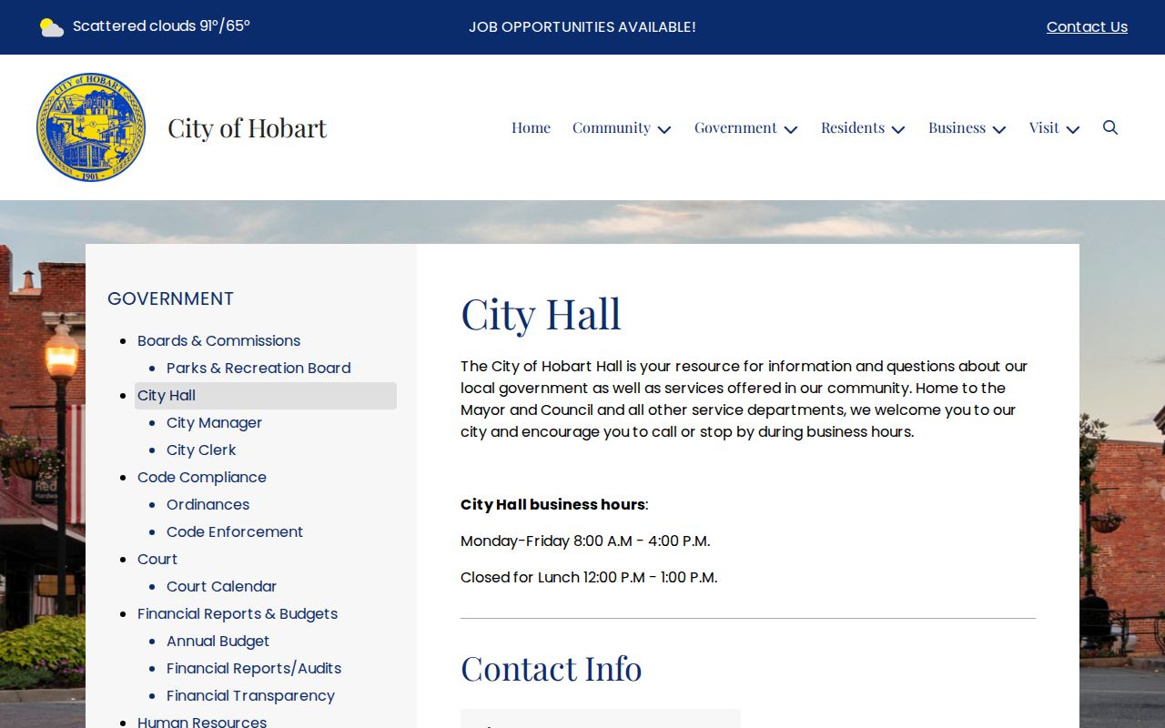 Kiowa County bench warrant lookup and Hobart municipal court route